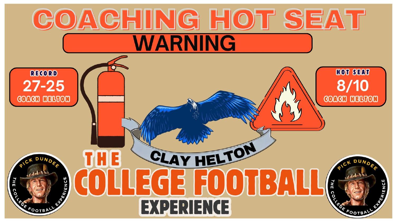 Clay Helton Georgia Southern Coaching Hot Seat Clay Helton Georgia Southern coaching hot seat rating 8 out of 10 on a 27-25 record