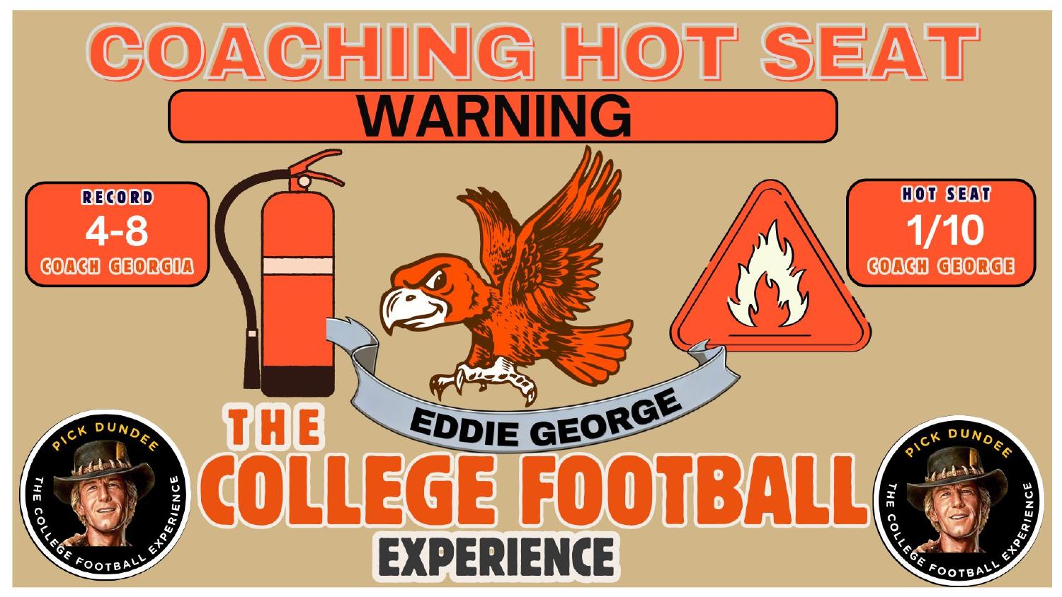Eddie George Bowling Green Coaching Hot Seat Eddie George Bowling Green coaching hot seat rating 1 out of 10 entering year two after a 4-8 debut