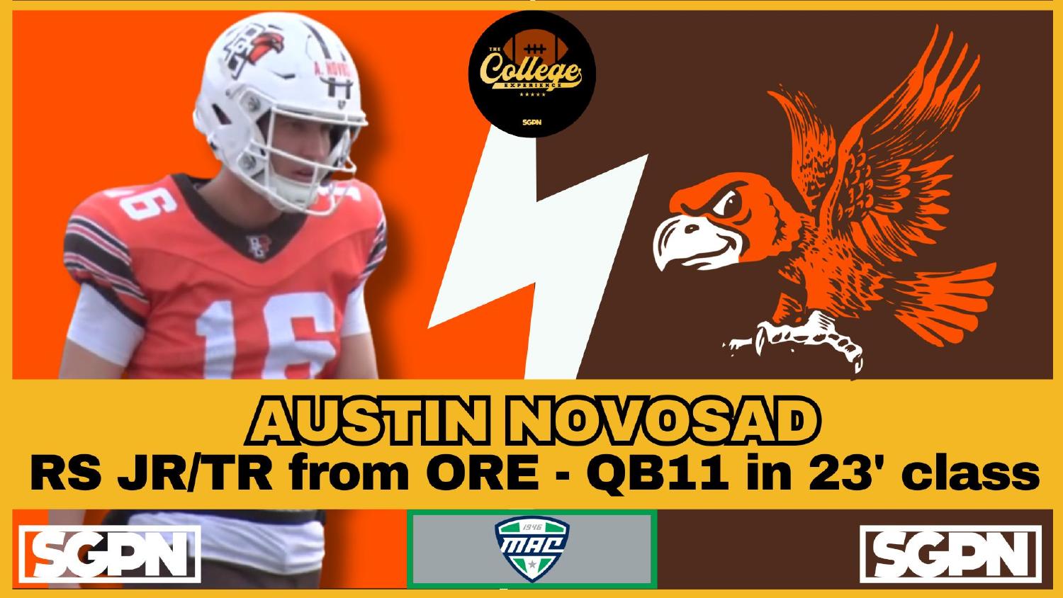 Bowling Green Falcons Quarterback Austin Novosad Bowling Green Falcons quarterback Austin Novosad a QB11 recruit and Oregon transfer entering 2026