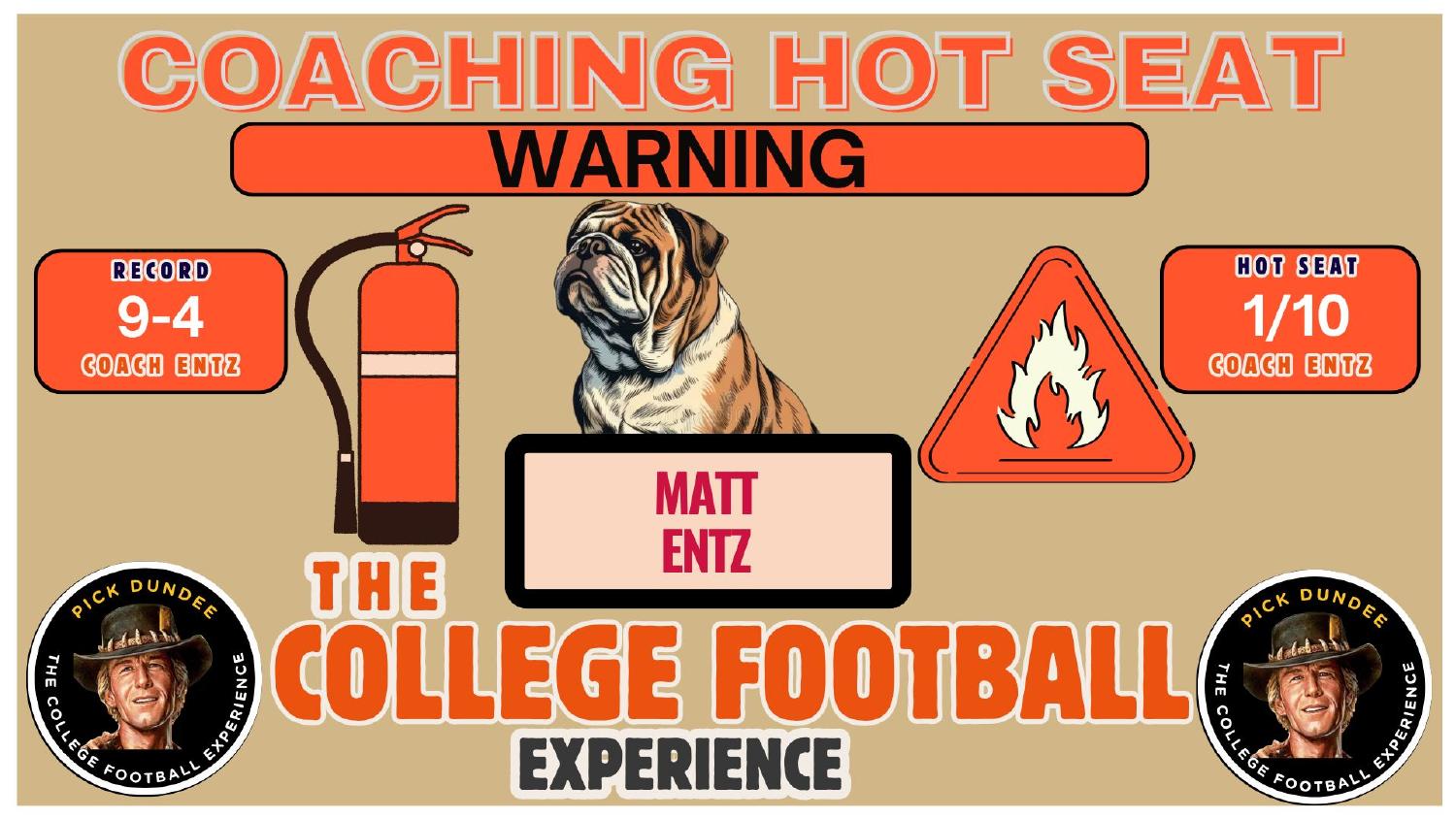 Matt Entz Fresno State Coaching Hot Seat Fresno State Bulldogs 2026 preview coaching hot seat rating 1 out of 10 for Matt Entz after a 9-4 debut