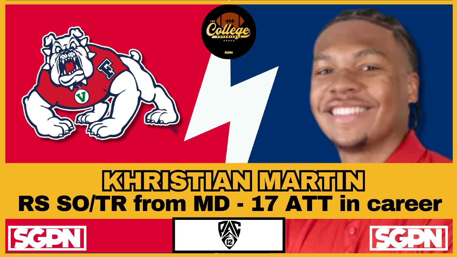 Fresno State Bulldogs Quarterback Khristian Martin Fresno State Bulldogs quarterback Khristian Martin entering 2026 as a Maryland transfer with 17 career attempts