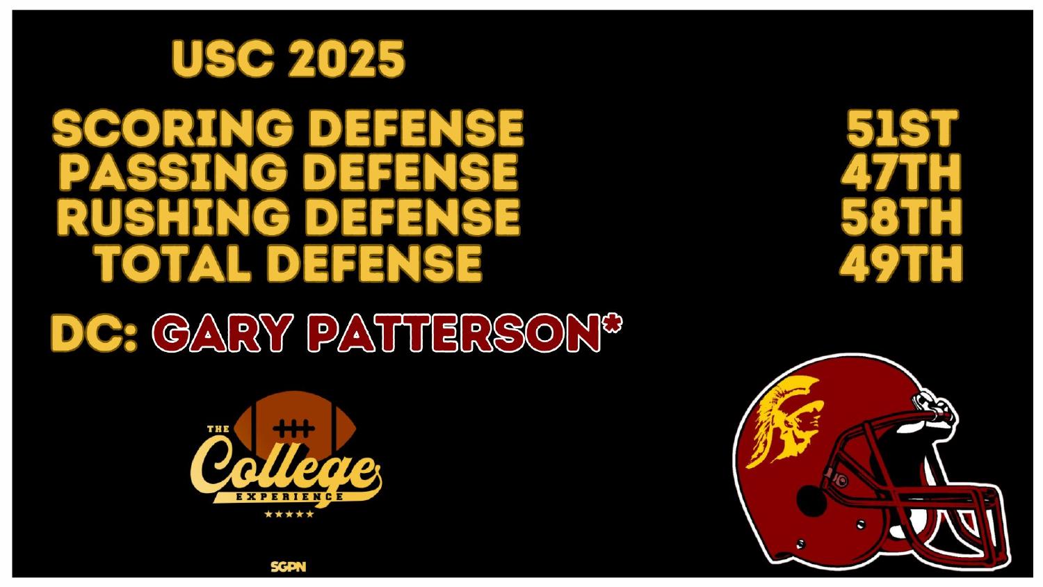 USC Trojans 2026 preview of a defense ranked 49th total and 58th against the run under coordinator Gary Patterson