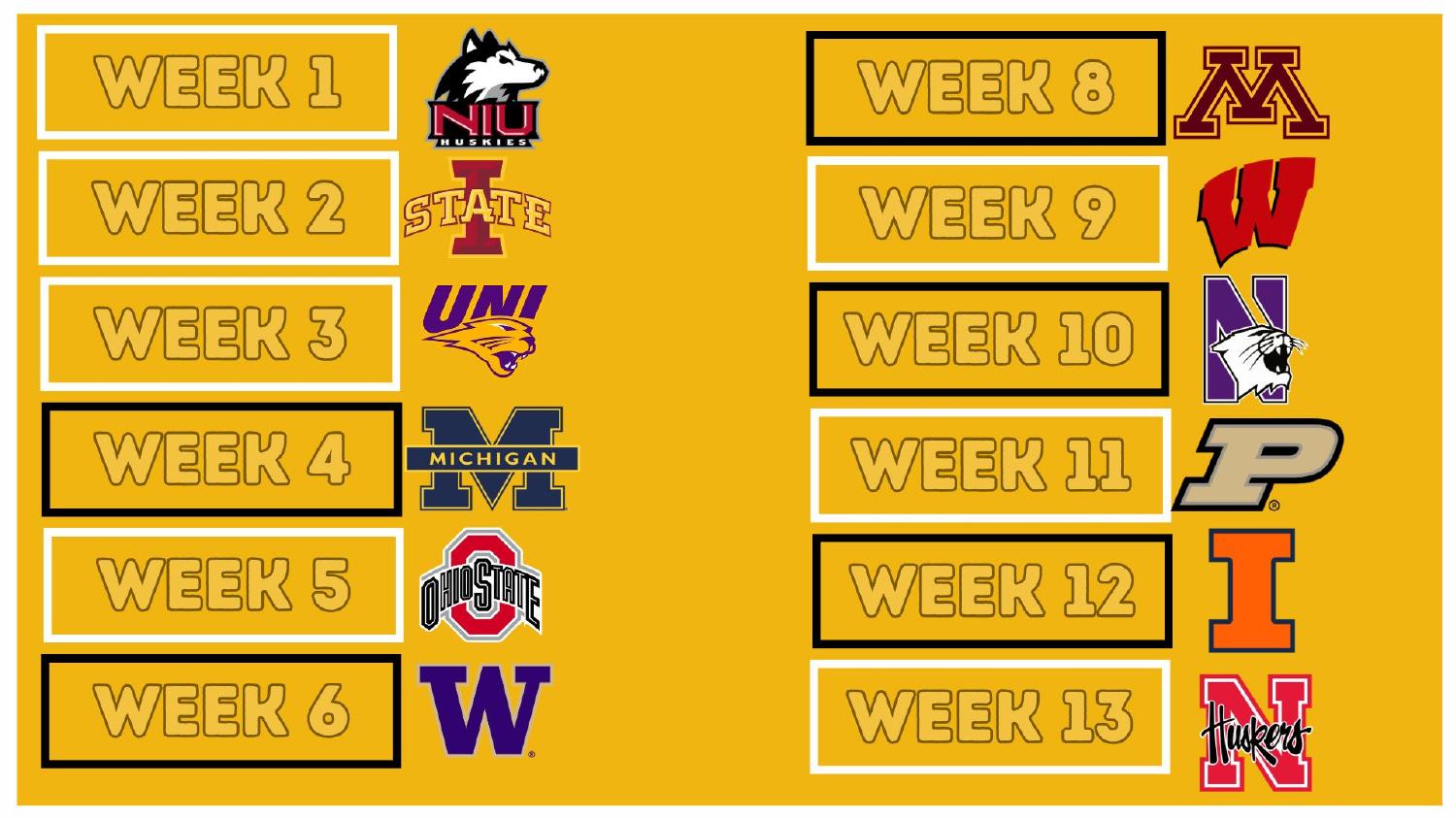 Iowa Hawkeyes 2026 Schedule Iowa Hawkeyes 2026 Big Ten schedule week by week breakdown