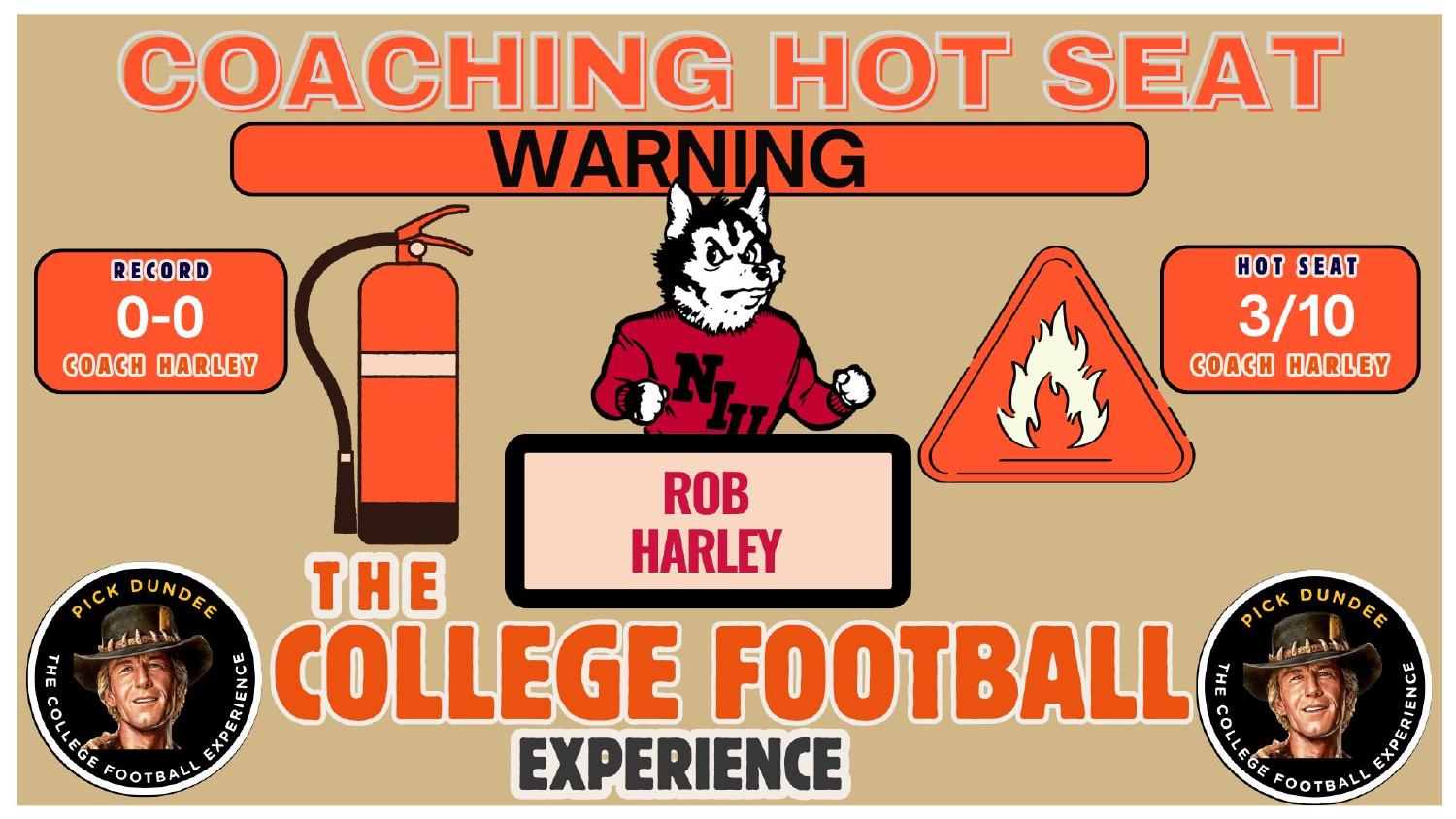 Rob Harley Northern Illinois Coaching Hot Seat Rob Harley Northern Illinois interim head coach hot seat rating 3 out of 10 starting 0-0