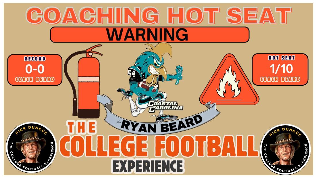 Ryan Beard coaching hot seat rating 1 out of 10 as new Coastal Carolina head coach