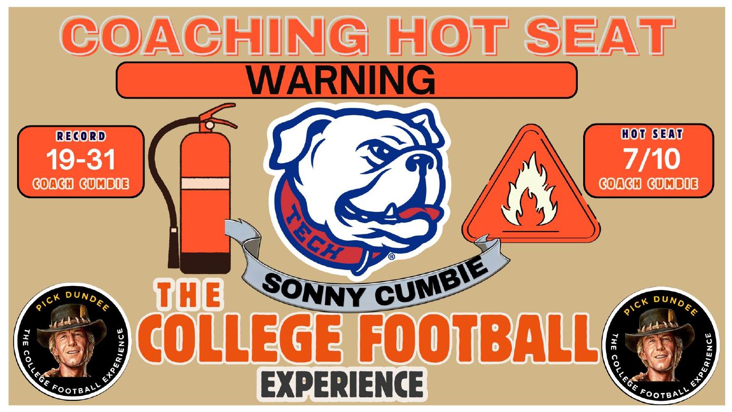 Sonny Cumbie Louisiana Tech coaching hot seat rating 7 out of 10 after a 19-31 record