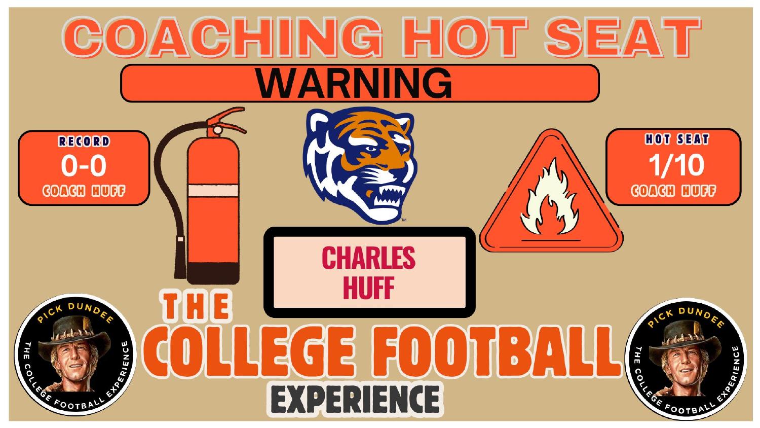 Charles Huff Memphis Tigers 2026 preview coaching hot seat rating 1 out of 10