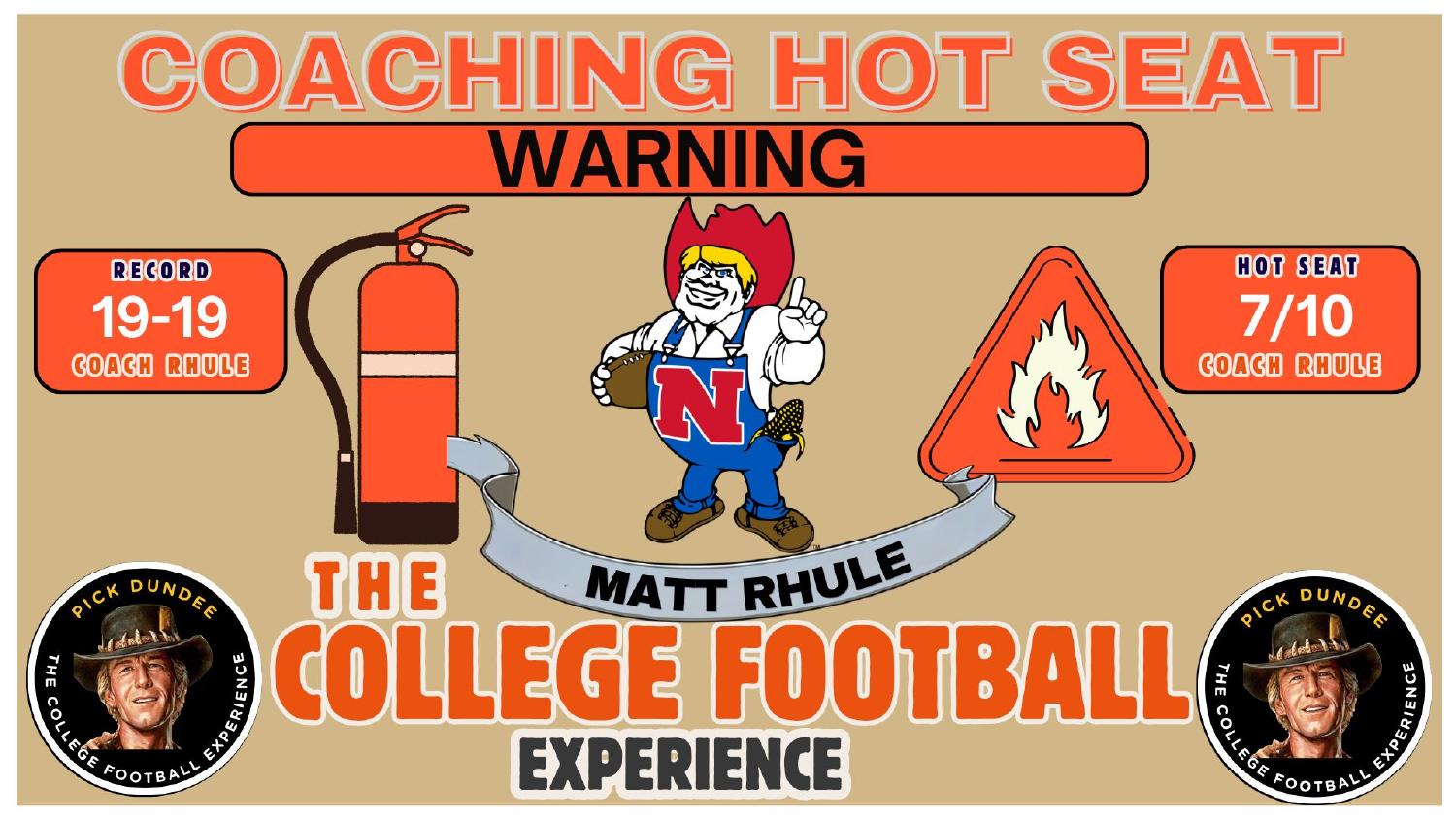 Matt Rhule Nebraska Coaching Hot Seat Matt Rhule Nebraska hot seat rating 7 out of 10 with a 19-19 record heading into the 2026 preview