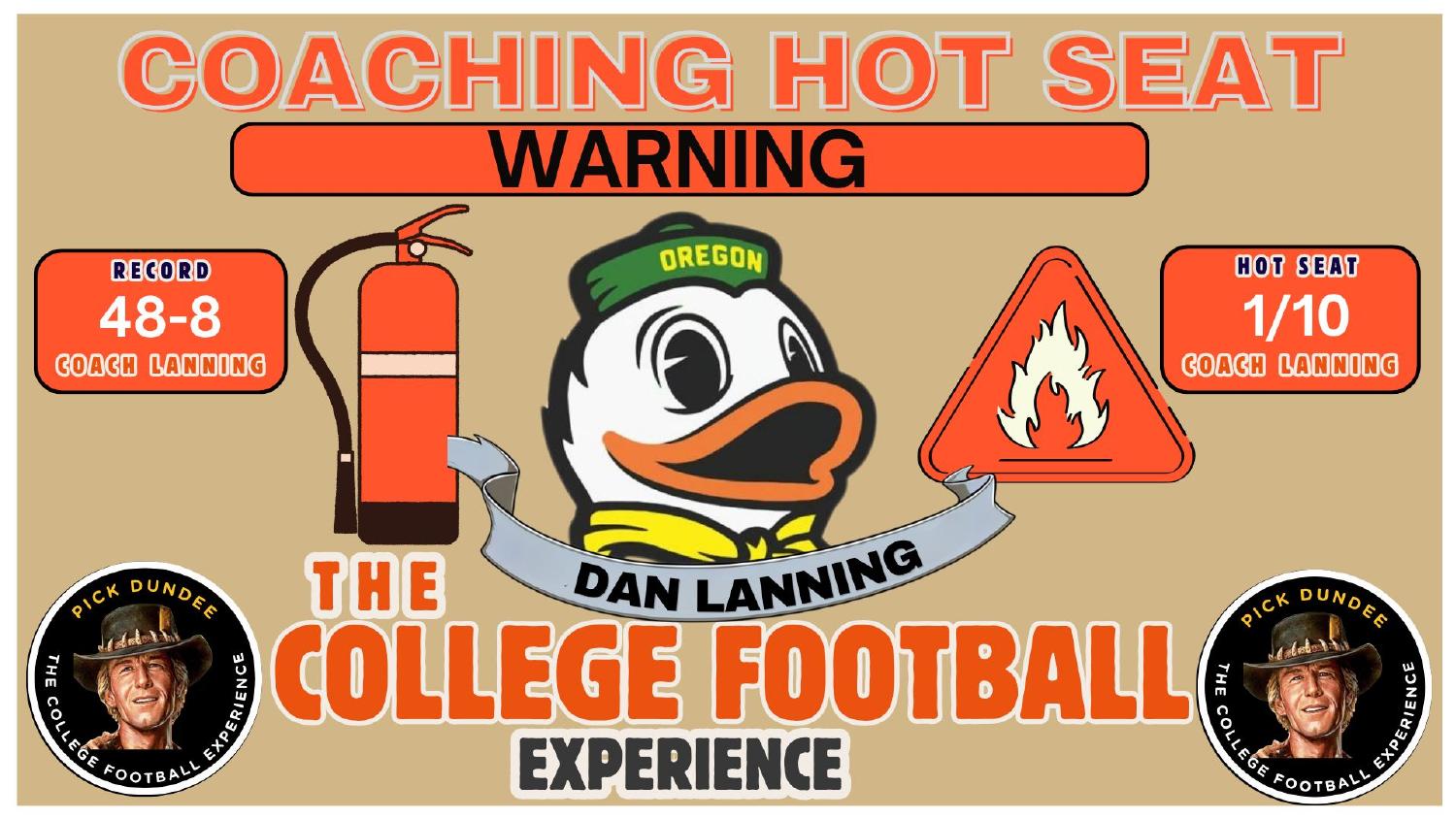 Dan Lanning Oregon coaching hot seat rating 1 out of 10 after a 48-8 record