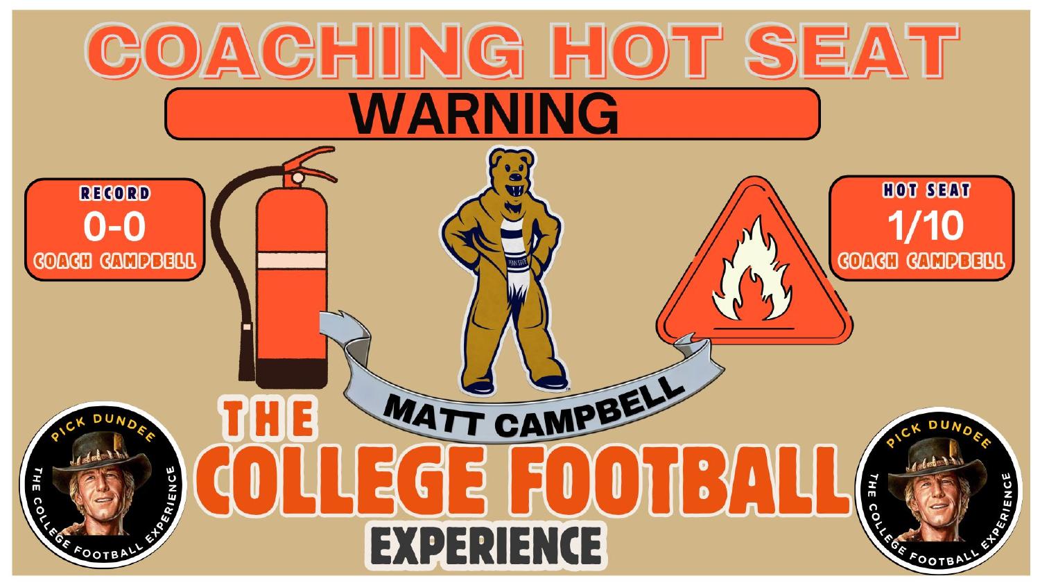 Matt Campbell Penn State Coaching Hot Seat Matt Campbell Penn State coaching hot seat rating 1 out of 10 in his first season