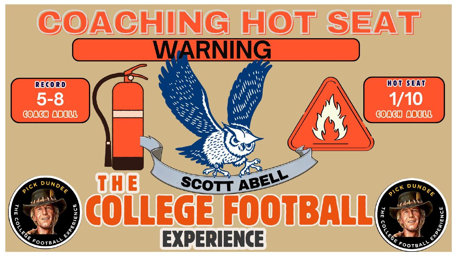 Scott Abell Rice Owls coaching hot seat rating 1 out of 10 heading into year two