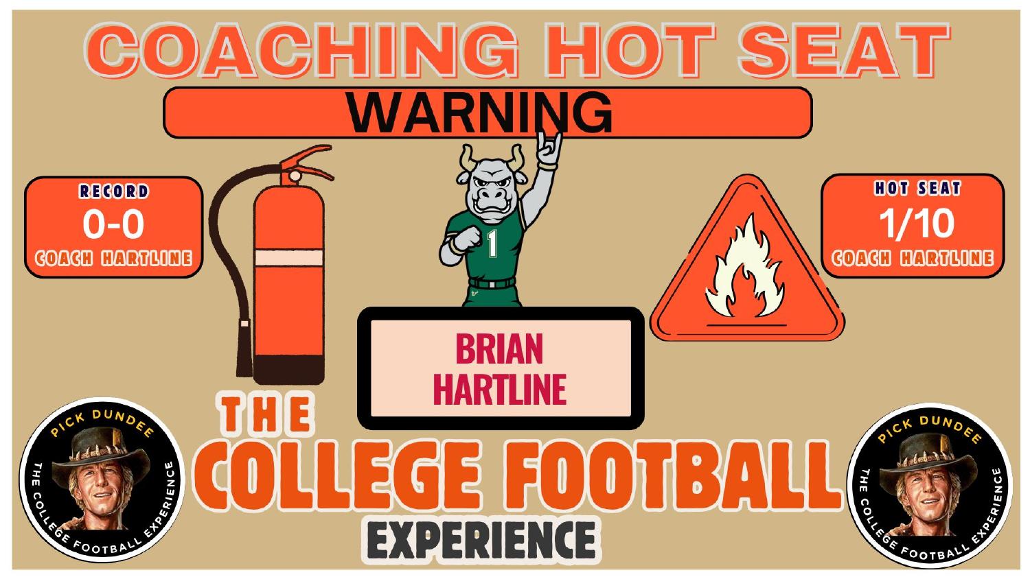 Brian Hartline South Florida Coaching Hot Seat Brian Hartline South Florida coaching hot seat rating 1 out of 10 in his first season in the 2026 preview