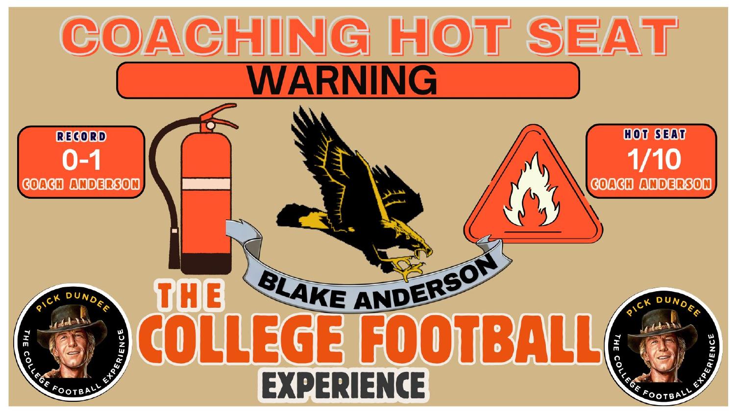 Blake Anderson Southern Miss Coaching Hot Seat Blake Anderson Southern Miss Golden Eagles 2026 preview coaching hot seat rating 1 out of 10 in year one