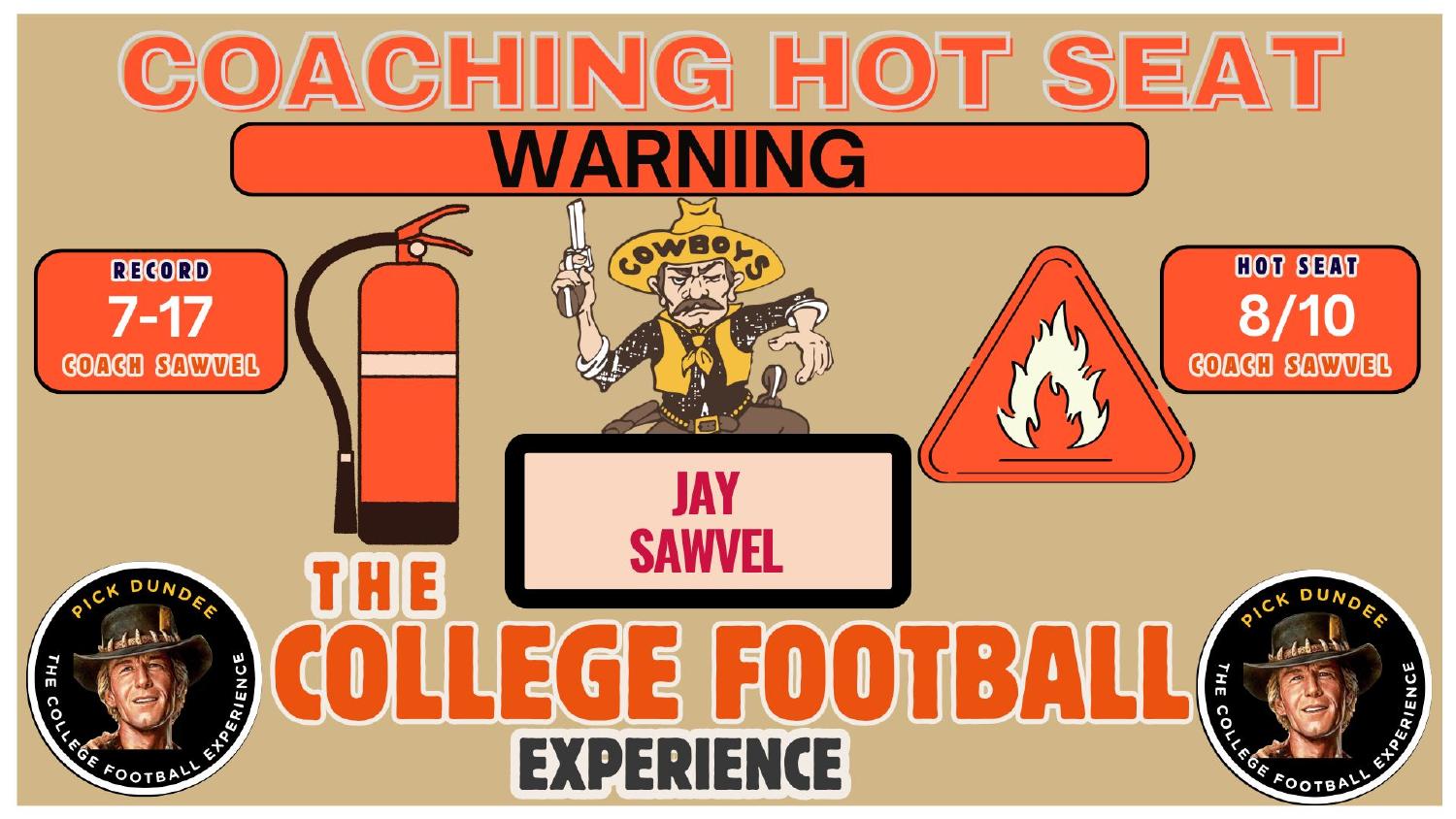 Jay Sawvel Wyoming Cowboys 2026 preview coaching hot seat rating 8 out of 10 after a 7-17 start