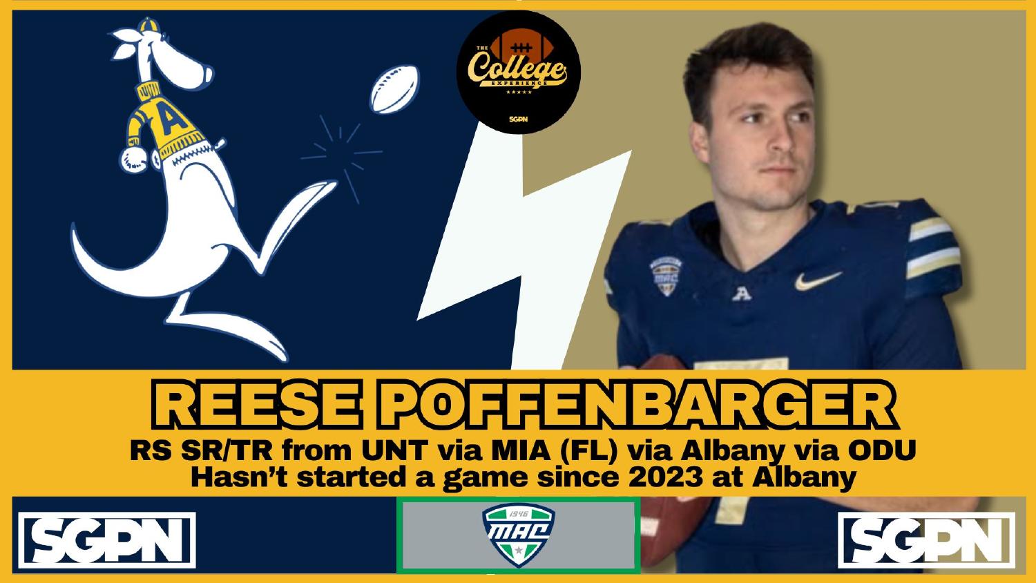 Reese Poffenbarger Akron Quarterback Reese Poffenbarger Akron Zips projected 2026 starting quarterback after transferring from North Texas