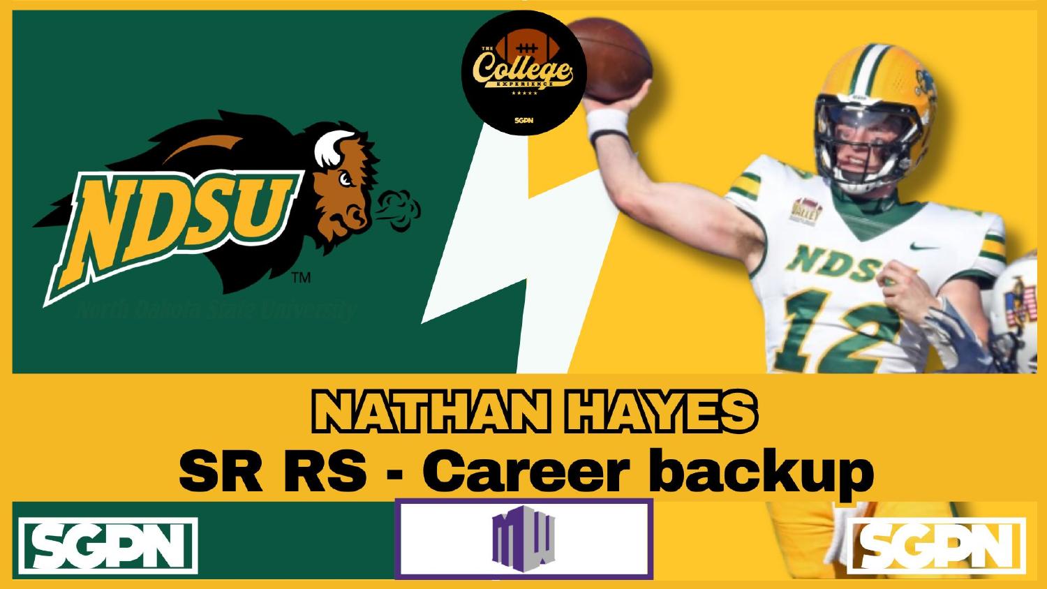 Nathan Hayes North Dakota State Quarterback Nathan Hayes North Dakota State quarterback stepping in for the 2026 preview after a career as a backup