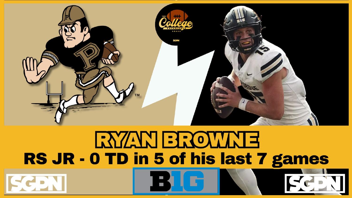 Ryan Browne Purdue Quarterback Ryan Browne Purdue quarterback returning as a redshirt junior in 2026
