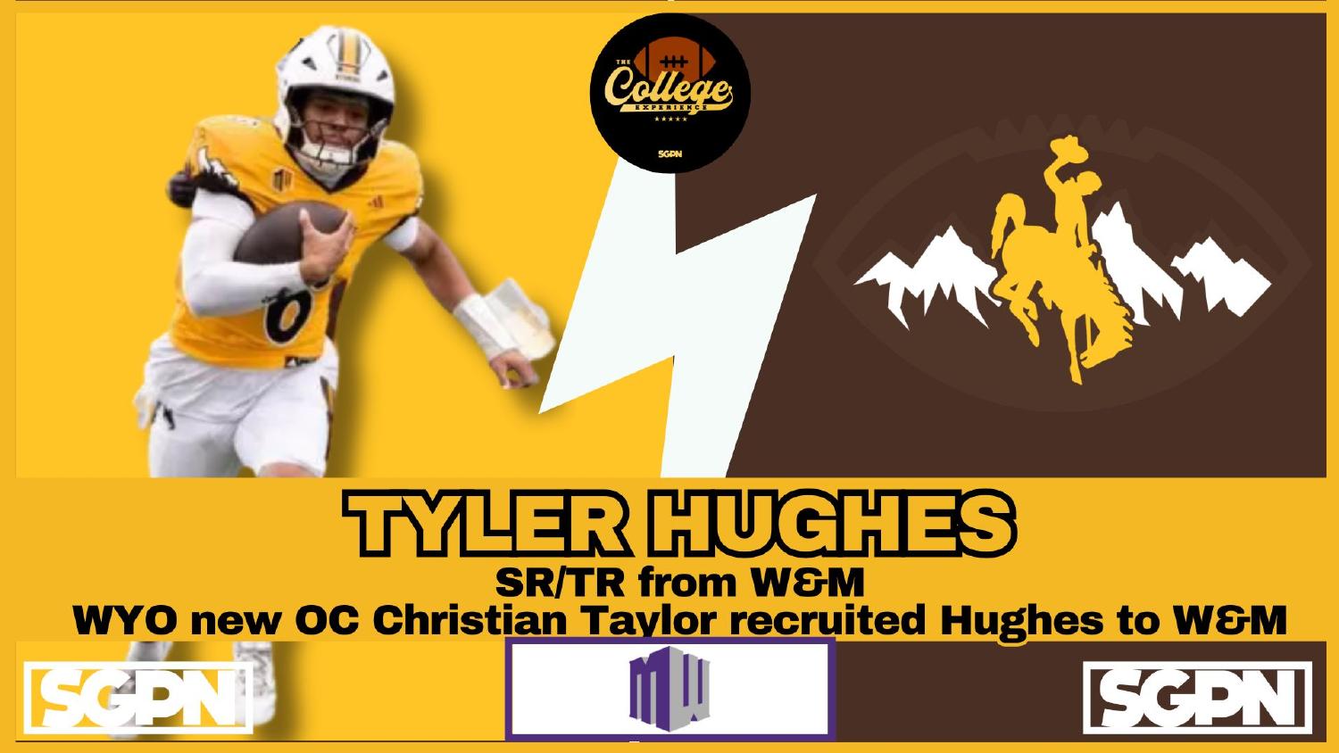 Tyler Hughes Wyoming Cowboys quarterback transfer from William and Mary for 2026