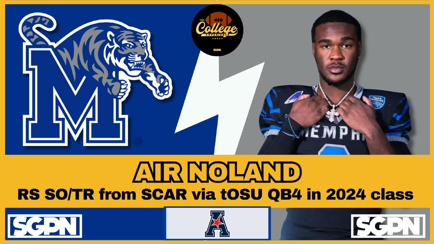 Air Noland Memphis quarterback battle transfer from South Carolina by way of Ohio State