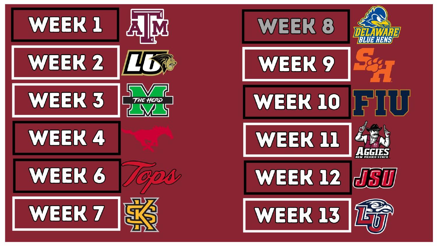 Missouri State Bears 2026 Schedule Missouri State Bears 2026 Conference USA schedule opening on the road at Texas A&M