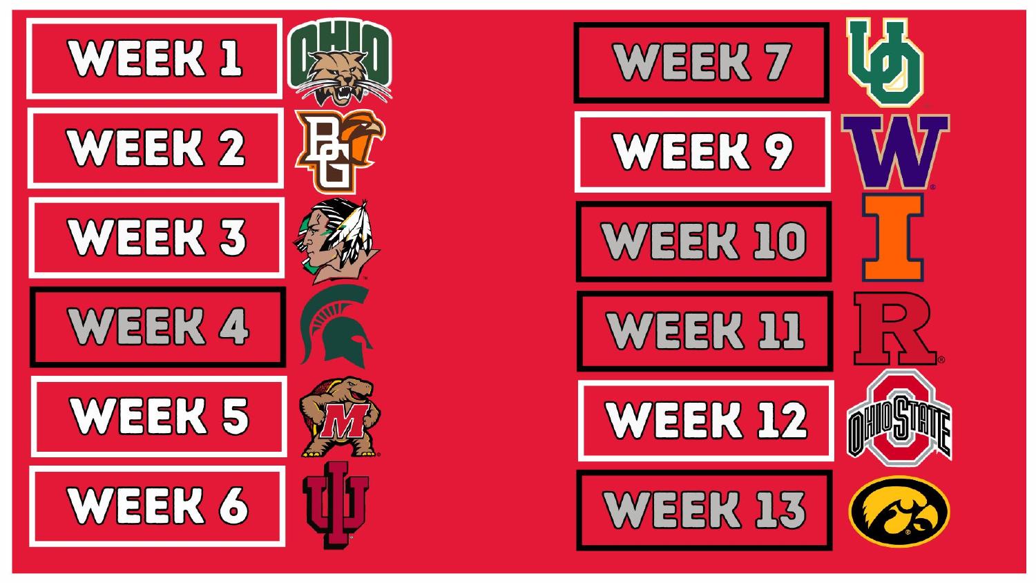 Nebraska Cornhuskers 2026 Schedule Nebraska Cornhuskers 2026 Big Ten schedule with road trips to Michigan State, Oregon and Iowa