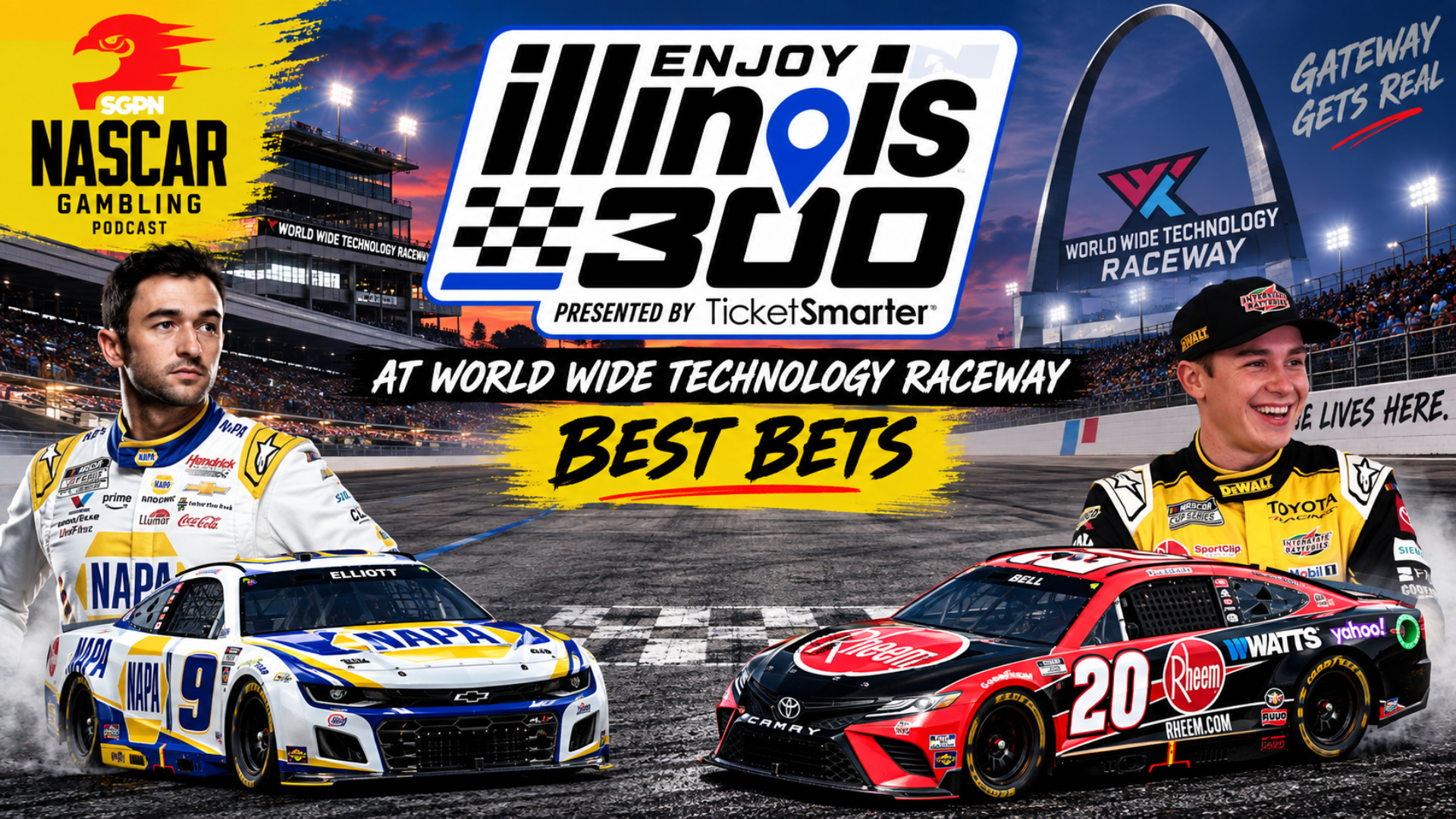 Enjoy Illinois 300 Betting Picks 2026 I NASCAR Gambling Podcast (Ep. 864)