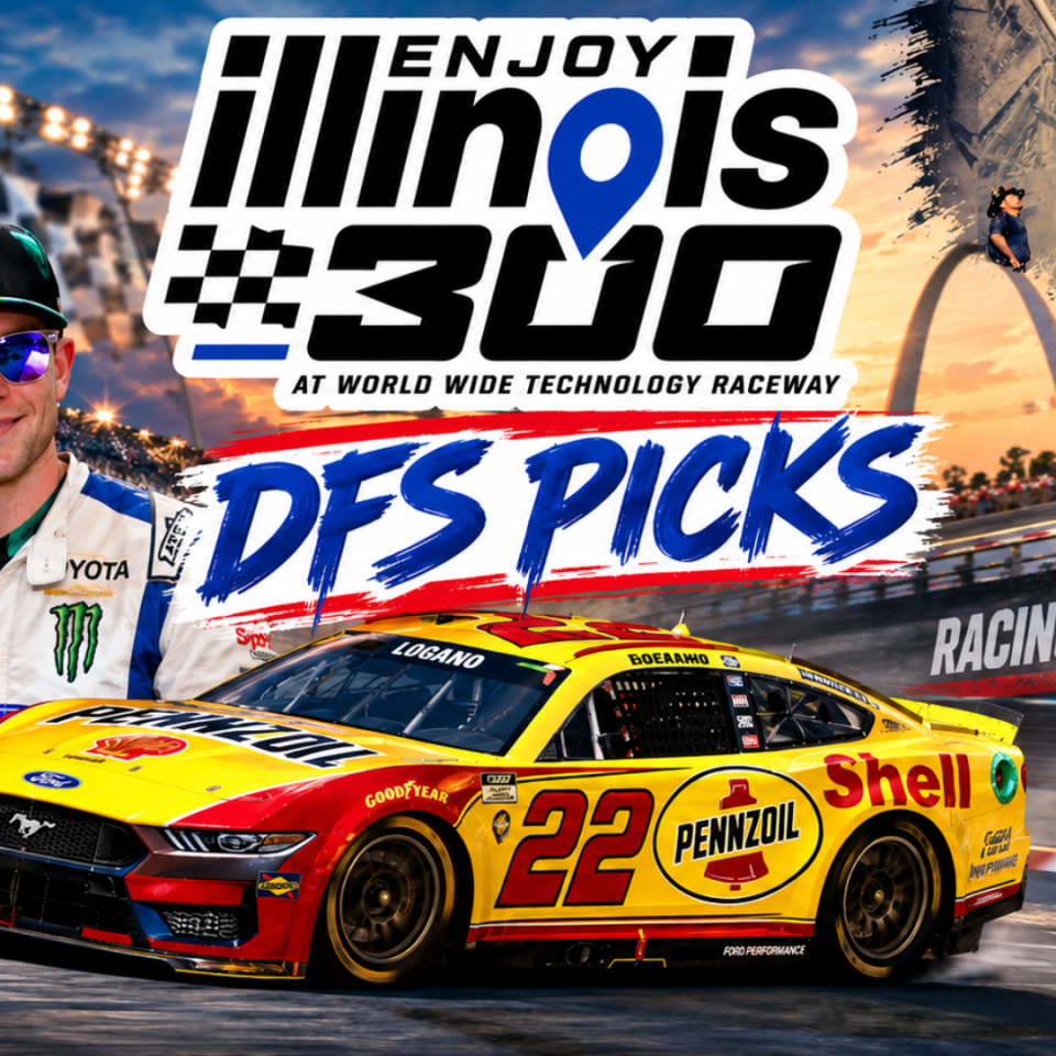 Enjoy Illinois 300 DFS Picks 2026 I NASCAR Gambling Podcast (Ep. 866)