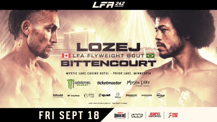 LFA 242 is our regional show of record this week. Come check out regional mma to make some picks, predictions & bet
