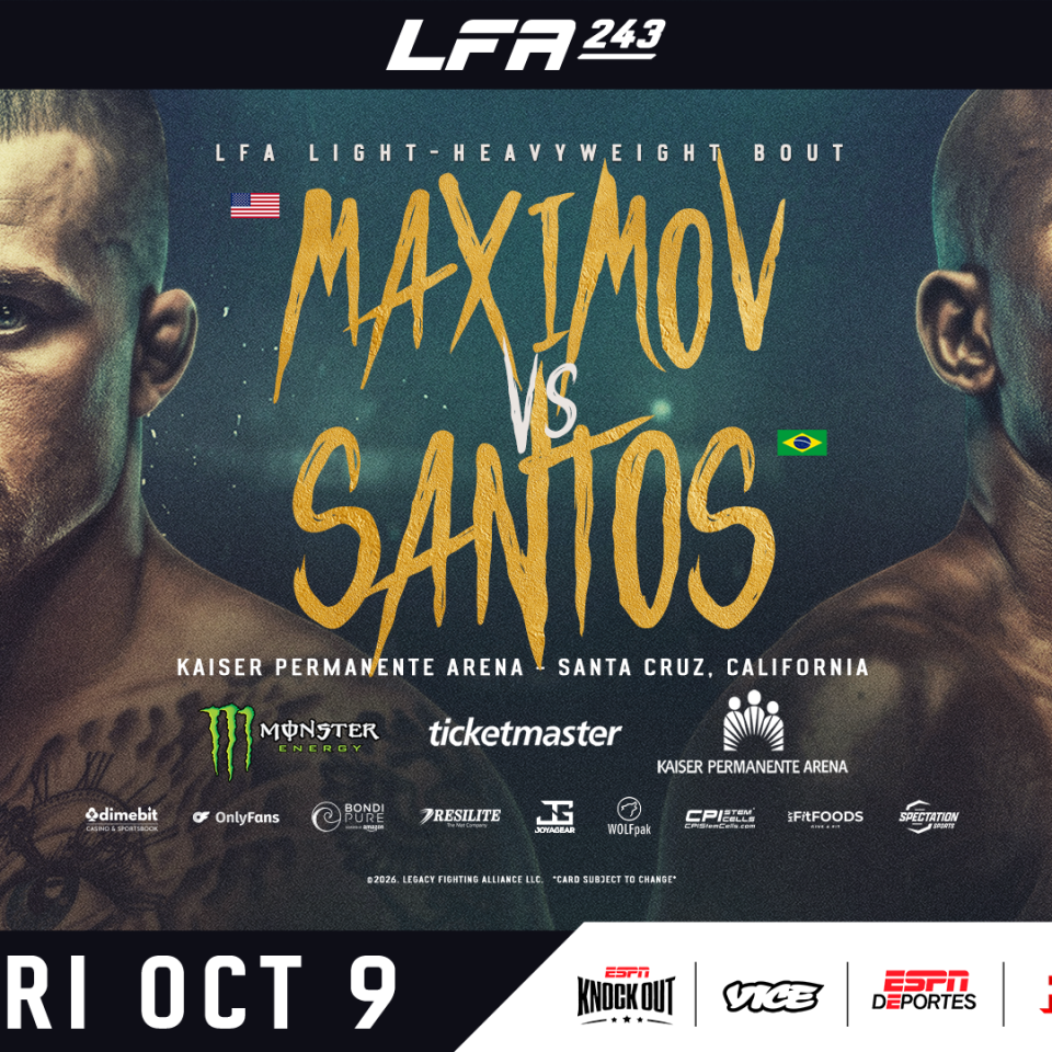 LFA 243 is our regional show of record this week. Come check out regional mma to make some picks, predictions & bet
