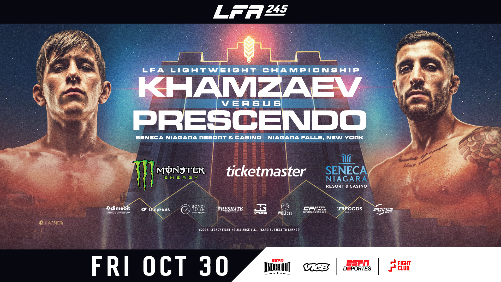LFA 245 is our regional show of record this week. Come check out regional mma to make some picks, predictions & bet
